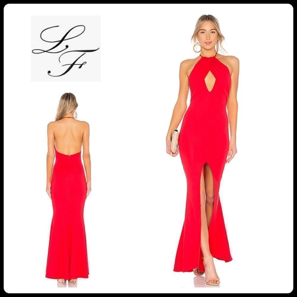 NWT LOVERS + FRIENDS Rosa Gown in Red Rose, Size S